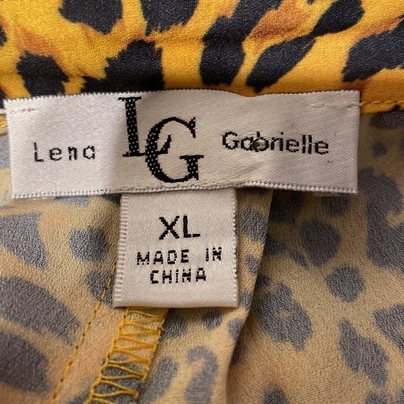 F womens Lena Gabrielle long sleeve 1/2 button up regular shirt top XL - Picture 3 of 3